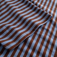 Dedicated Herren T-Shirt Stockholm Stripes Cappuccino Brown/Cornflower Blue