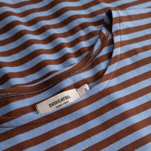 Dedicated Damen Sweatshirt Humledal Stripes Cappuccino...