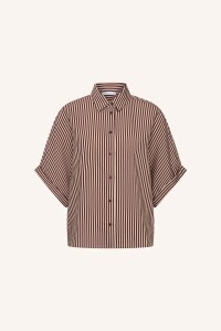 by bar Damen Bluse Sunny stripe burgundy