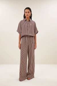by bar Damen Bluse Sunny stripe burgundy