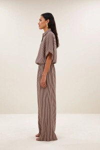 by bar Damen Bluse Sunny stripe burgundy