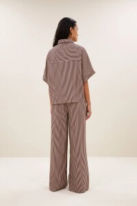 by bar Damen Bluse Sunny stripe burgundy