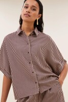 by bar Damen Bluse Sunny stripe burgundy