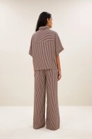 by bar Damen Bluse Sunny stripe burgundy