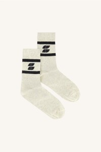 by bar Damen Socken logo sparkle grey black onesize