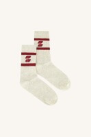 by bar Damen Socken logo sparkle grey wine onesize