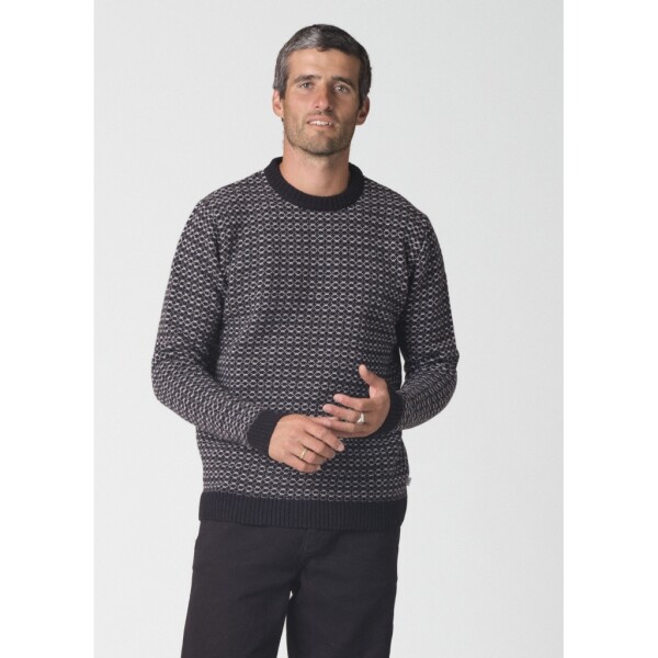 Klitmoller Collective Herren Pullover Asger Black/Light Grey/Pastel Grey