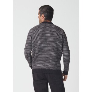 Klitmoller Collective Herren Pullover Asger Black/Light Grey/Pastel Grey