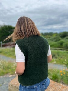 Alwero UNISEX Woll Weste POS dark green