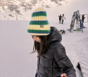 Alwero Unisex Mütze Fluff green/ecru OS