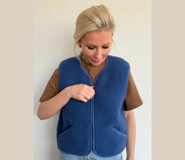 Alwero UNISEX Woll Weste POS blue