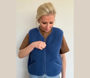 Alwero UNISEX Woll Weste POS blue