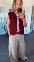 Alwero UNISEX Woll Weste POS cherry liqueur