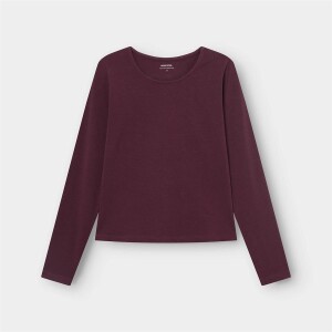 Dedicated Damen Longsleeve Salmis Fig Red