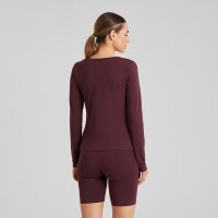 Dedicated Damen Longsleeve Salmis Fig Red