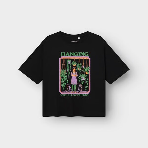 Dedicated Damen T-Shirt Vadstena Hanging with all my friends black