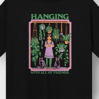 Dedicated Damen T-Shirt Vadstena Hanging with all my friends black
