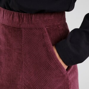 Dedicated Damen Rock Majorna Corduroy Fig Red