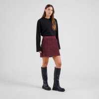 Dedicated Damen Rock Majorna Corduroy Fig Red