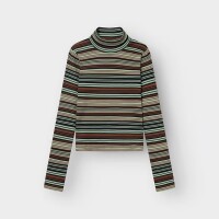 Dedicated Damen Longsleeve Malma irregular Stripes green