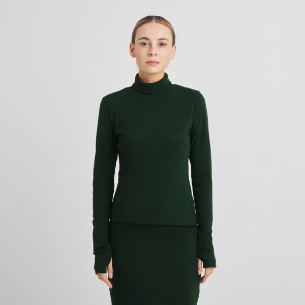 Dedicated Damen Longsleeve Malma dark green