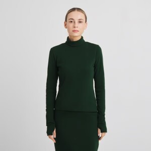 Dedicated Damen Longsleeve Malma dark green