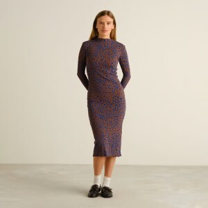 Dedicated Damen Kleid Lofta Leopard Light Brown