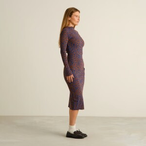 Dedicated Damen Kleid Lofta Leopard Light Brown