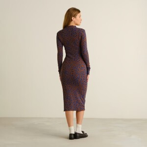 Dedicated Damen Kleid Lofta Leopard Light Brown