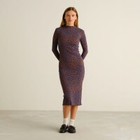 Dedicated Damen Kleid Lofta Leopard Light Brown