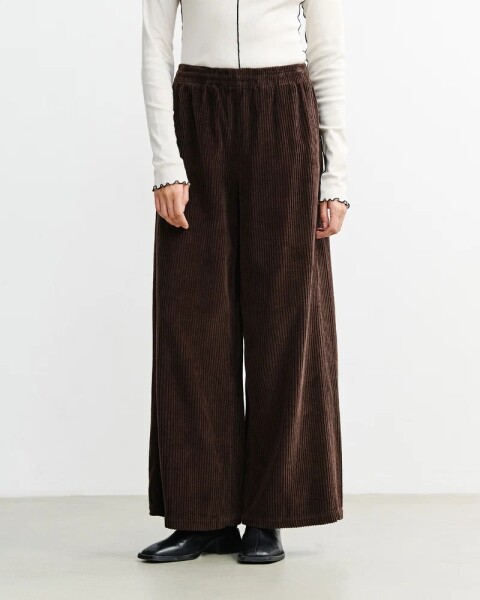 Rotholz Damen Hose Cord Flared Chocolate Brown