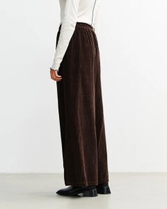 Rotholz Damen Hose Cord Flared Chocolate Brown