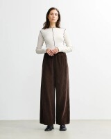Rotholz Damen Hose Cord Flared Chocolate Brown