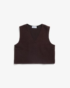 Rotholz Damen Weste Cropped Rosewood Brown