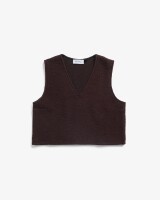Rotholz Damen Weste Cropped Rosewood Brown