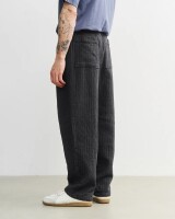 Rotholz Unisex Hose Ribbed Wide Faded black