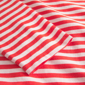 Dedicated Damen Sweatshirt Humledal Stripes Grenadine Red