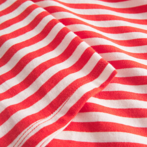 Dedicated Damen Sweatshirt Humledal Stripes Grenadine Red