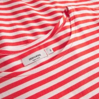 Dedicated Damen Sweatshirt Humledal Stripes Grenadine Red