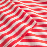 Dedicated Damen Sweatshirt Humledal Stripes Grenadine Red