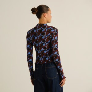 Dedicated Damen Longsleeve Ryd Retro Geo Multi