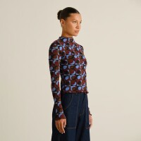 Dedicated Damen Longsleeve Ryd Retro Geo Multi
