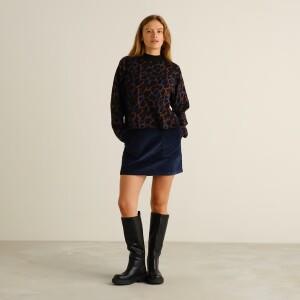 Dedicated Damen Pullover Limhamn Leopard Multi