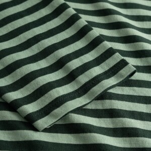 Dedicated Damen Longsleeve Humledal Stripes Dark Green/ Granite Green