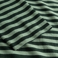 Dedicated Damen Longsleeve Humledal Stripes Dark Green/ Granite Green