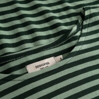 Dedicated Damen Longsleeve Humledal Stripes Dark Green/ Granite Green
