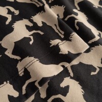 Dedicated Damen T-Shirt Vadstena Wild Horses AOP charcoal