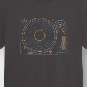 Dedicated Herren T-Shirt Stockholm Turntable Lines Charcoal