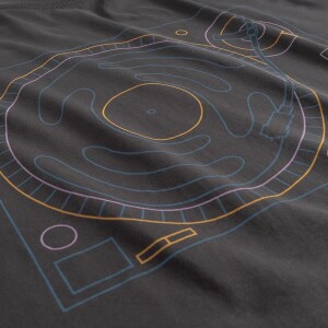 Dedicated Herren T-Shirt Stockholm Turntable Lines Charcoal
