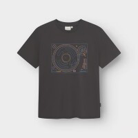 Dedicated Herren T-Shirt Stockholm Turntable Lines Charcoal